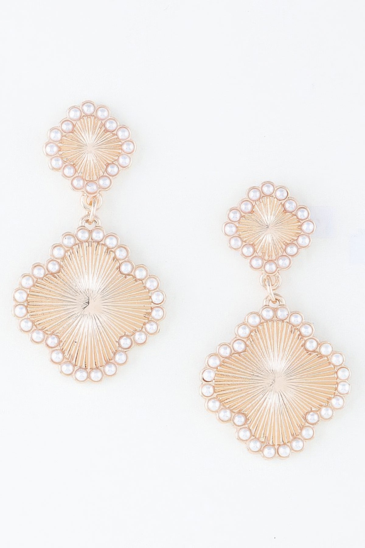 Pearled Clover Drop Earrings | Mixtshop LLC
