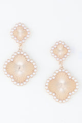 Pearled Clover Drop Earrings | Mixtshop LLC