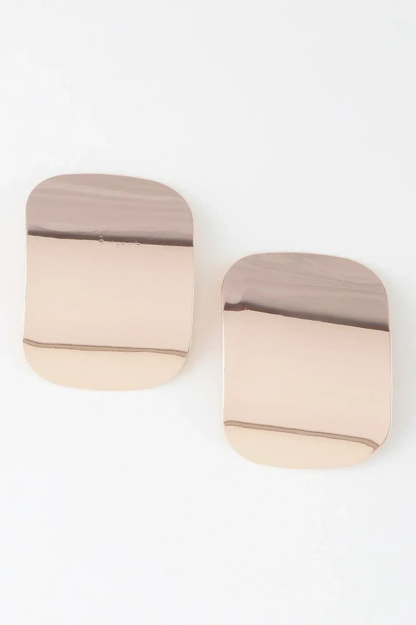Modern Shiny Plate Earrings | Mixtshop LLC Main image