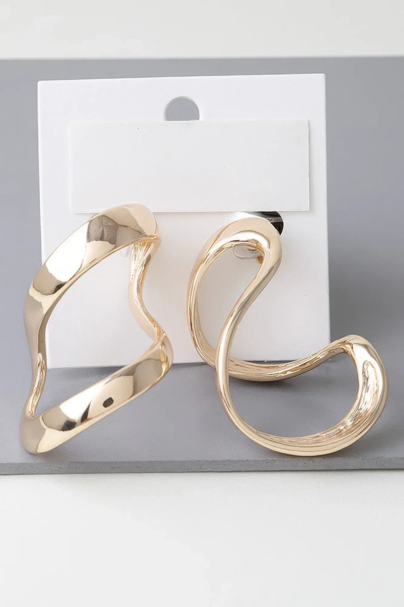 Abstract Shiny Bend Earrings | Mixtshop LLC