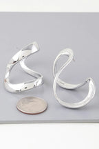 Abstract Shiny Bend Earrings | Mixtshop LLC