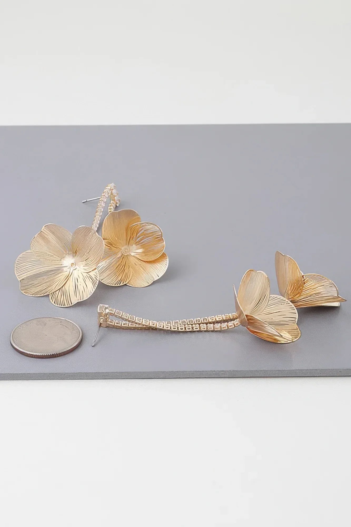 Delicate Blossom Jewel Drop Earrings Secondary image