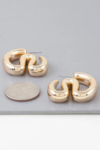 Shiny Wave Bend Earrings | Mixtshop LLC