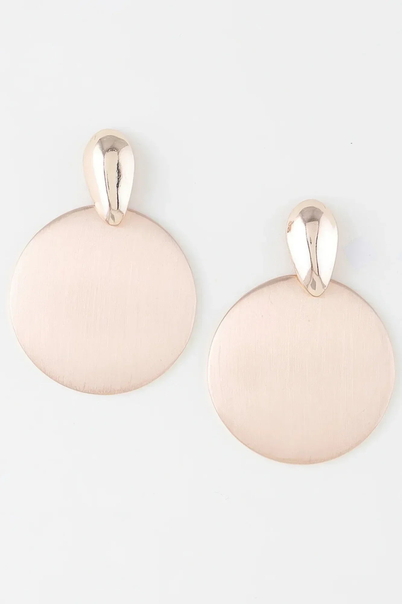 Modern Sleek Disc Drop Earrings | Mixtshop LLC Main image