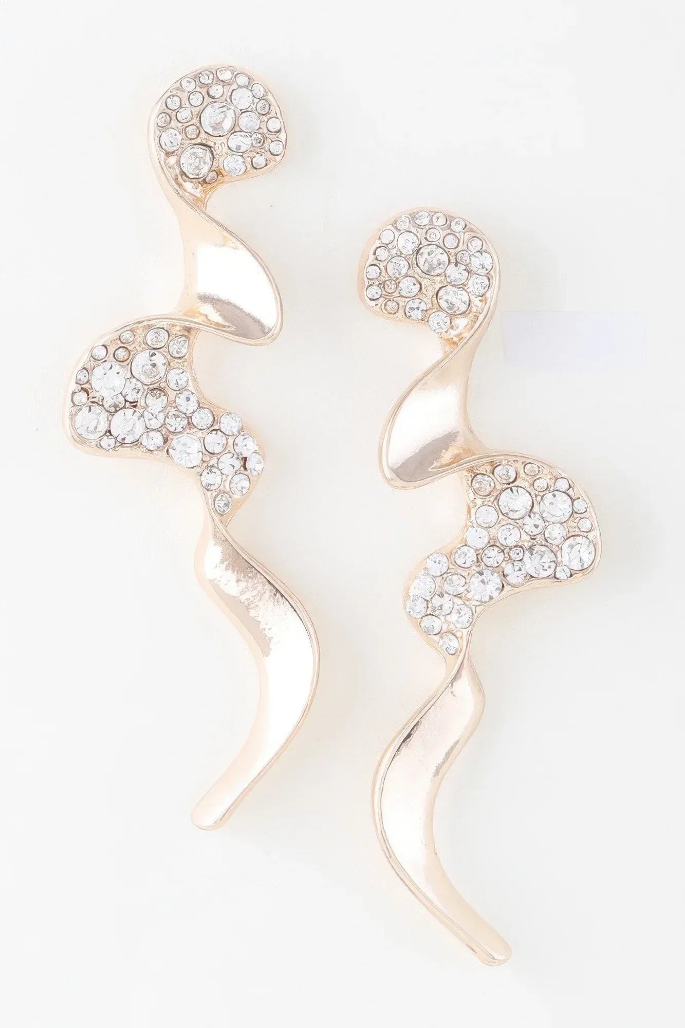 Jeweled Wave Drop Earrings | Mixtshop LLC Main image