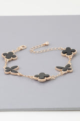 Multi Stone Clover Charm Bracelet | Mixtshop LLC
