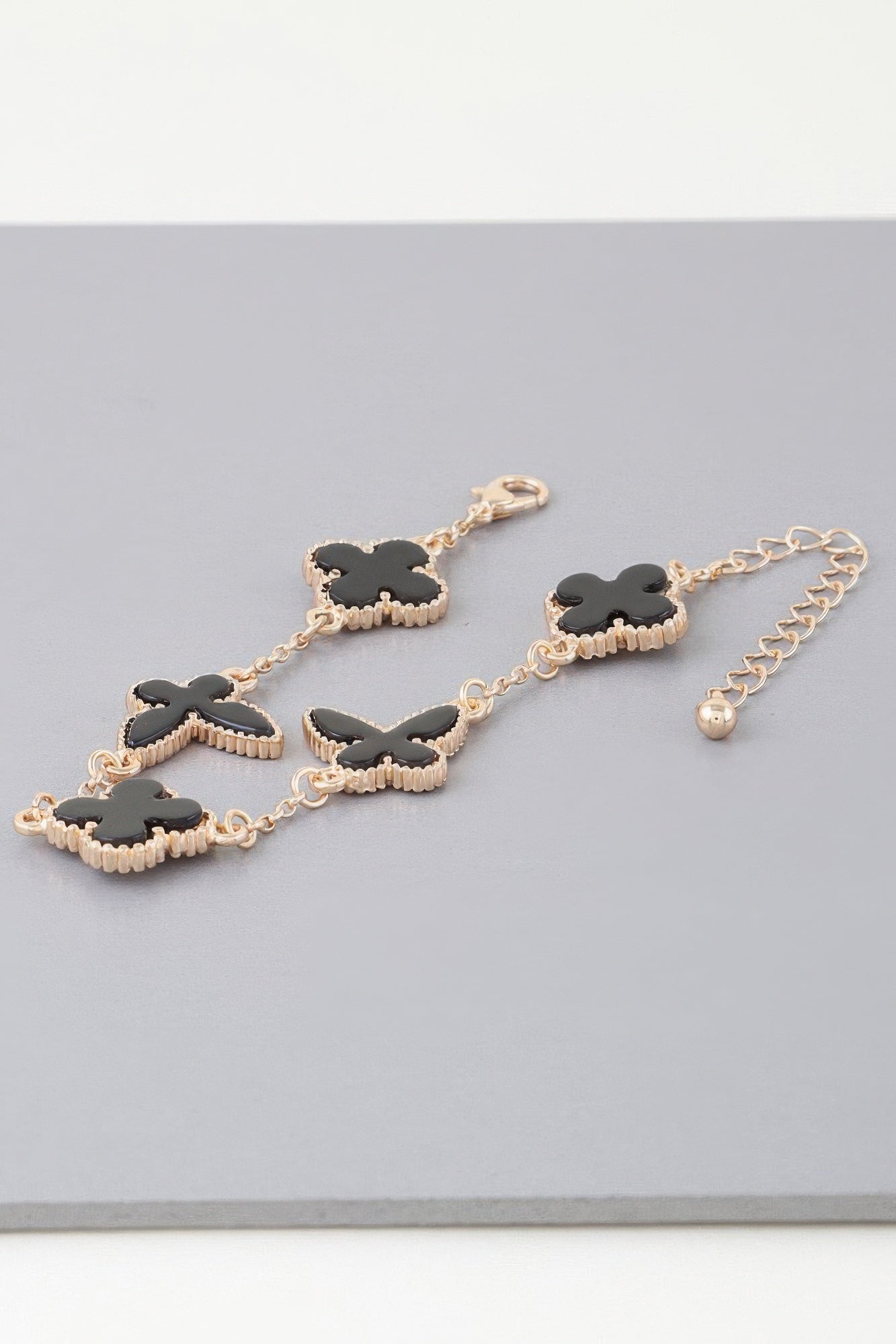 Multi Stone Clover Charm Bracelet | Mixtshop LLC