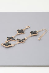 Multi Stone Clover Charm Bracelet | Mixtshop LLC