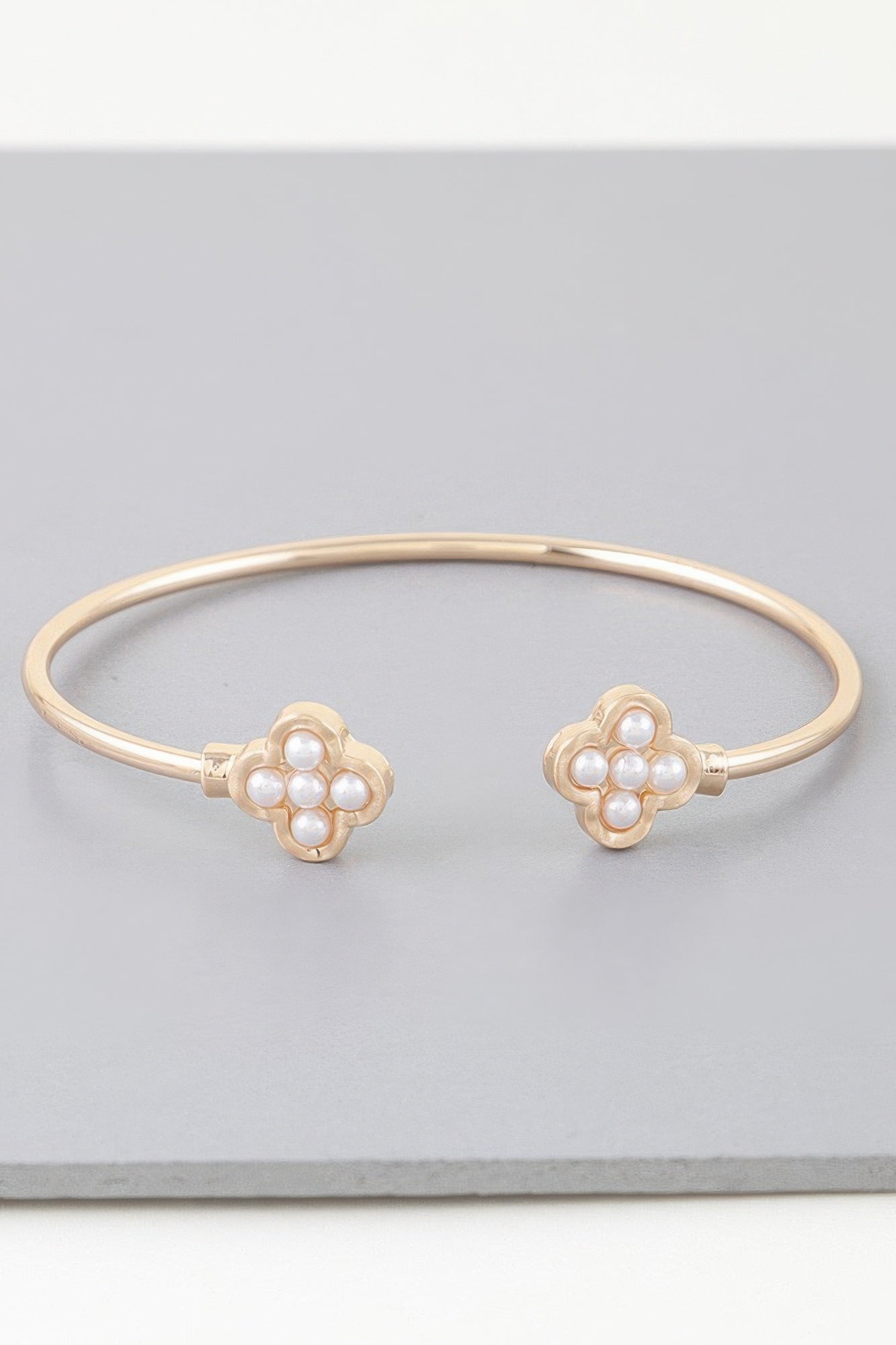Open Pearled Clover Bracelet | Mixtshop LLC