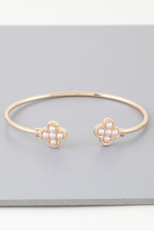 Open Pearled Clover Bracelet | Mixtshop LLC