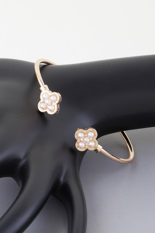 Open Pearled Clover Bracelet | Mixtshop LLC