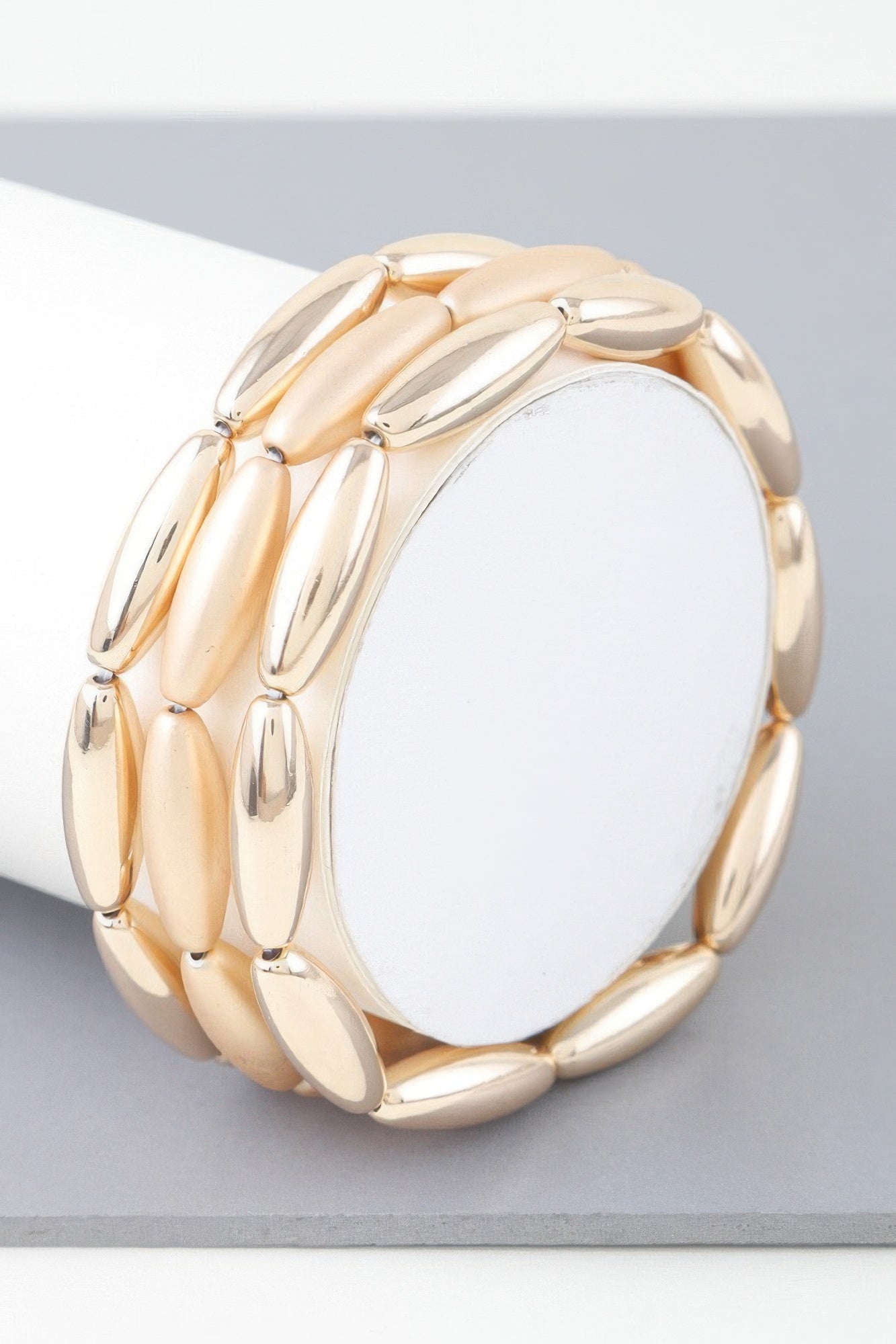 Triple Wide Beaded Cuff Bracelet | Mixtshop LLC Main image