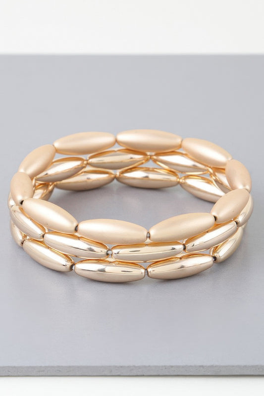 Triple Wide Beaded Cuff Bracelet | Mixtshop LLC