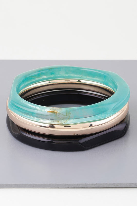 Triple Geometric Marble Bracelet | Mixtshop LLC