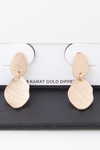 Abstract Double Engraved Drop Earrings | Mixtshop LLC