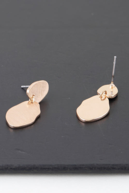 Abstract Double Engraved Drop Earrings | Mixtshop LLC