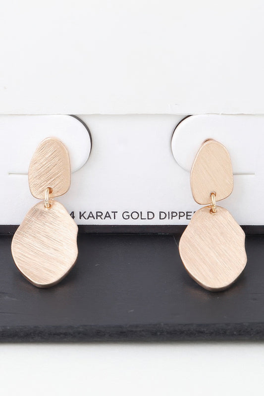 Abstract Double Engraved Drop Earrings | Mixtshop LLC