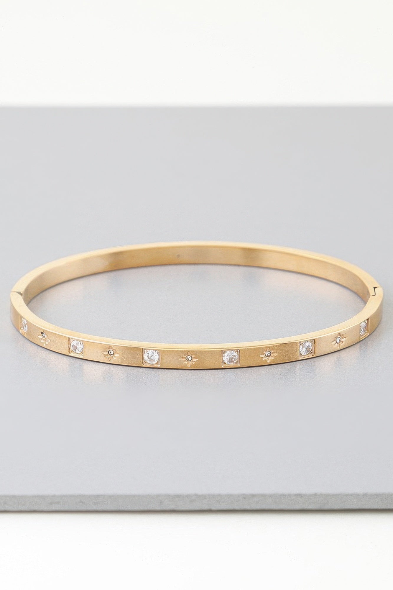 Cubic Star Embedded Cuff Bracelet | Mixtshop LLC