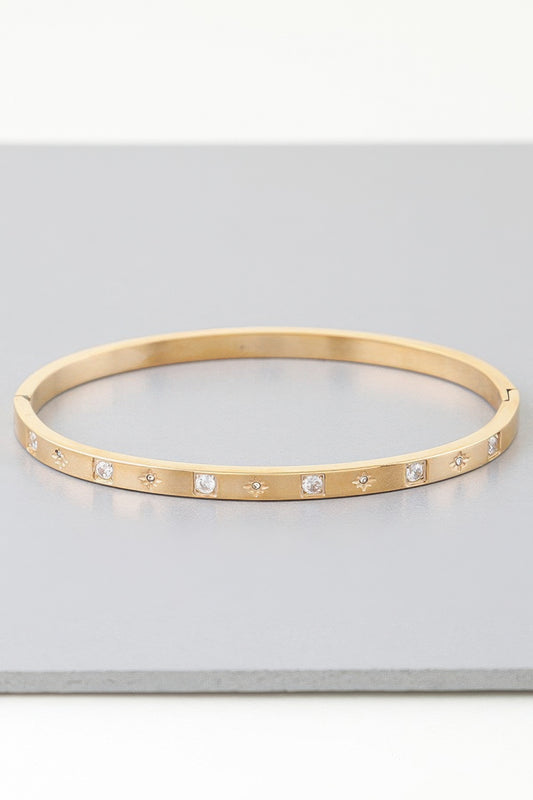 Cubic Star Embedded Cuff Bracelet | Mixtshop LLC
