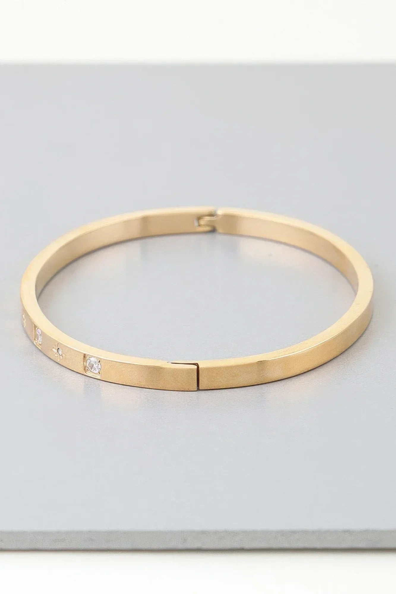 Cubic Star Embedded Cuff Bracelet | Mixtshop LLC