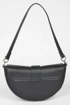 Faux Leather Buckle Shoulder Bag | Mixtshop LLC