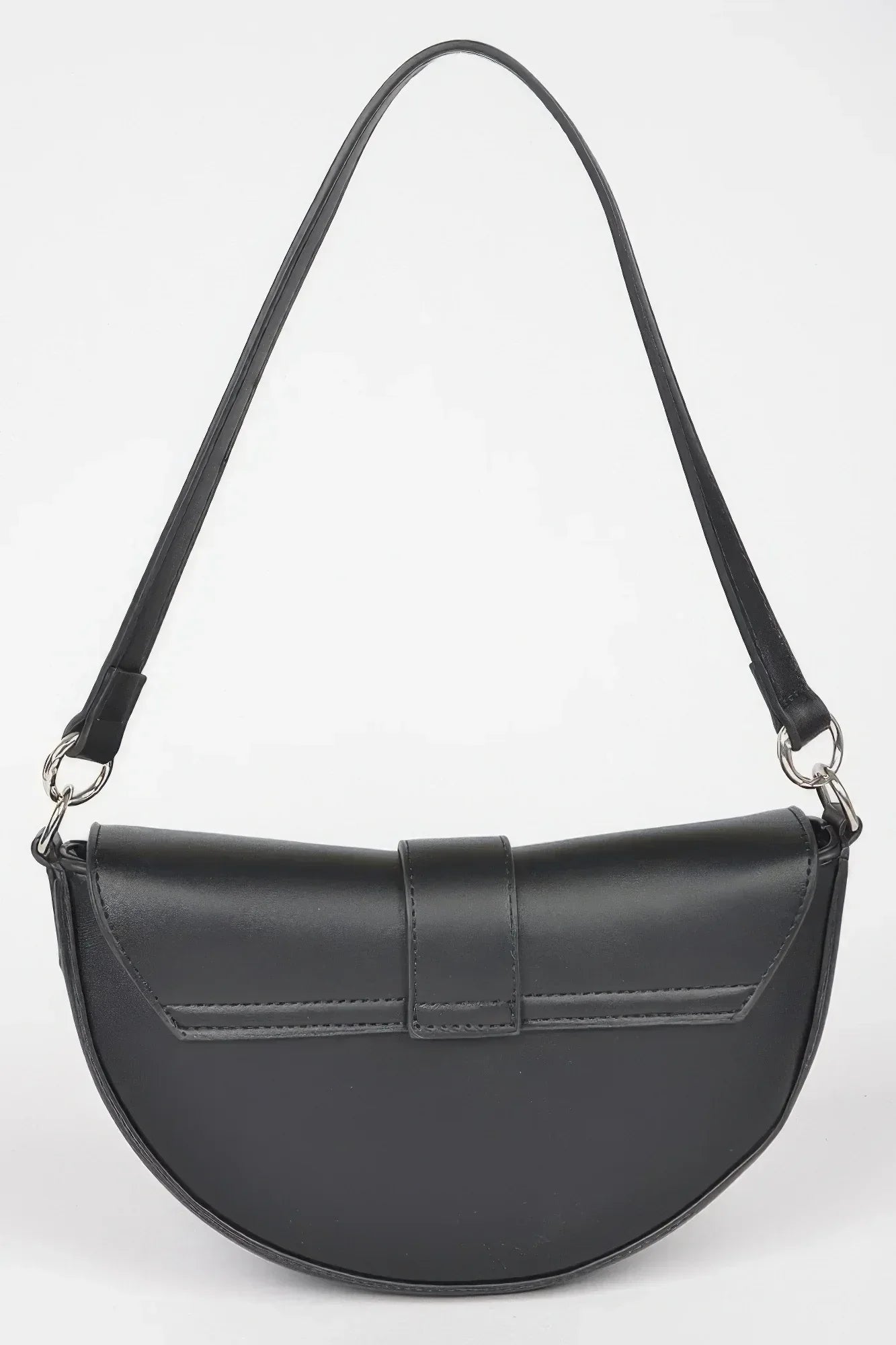 Faux Leather Buckle Shoulder Bag | Mixtshop LLC