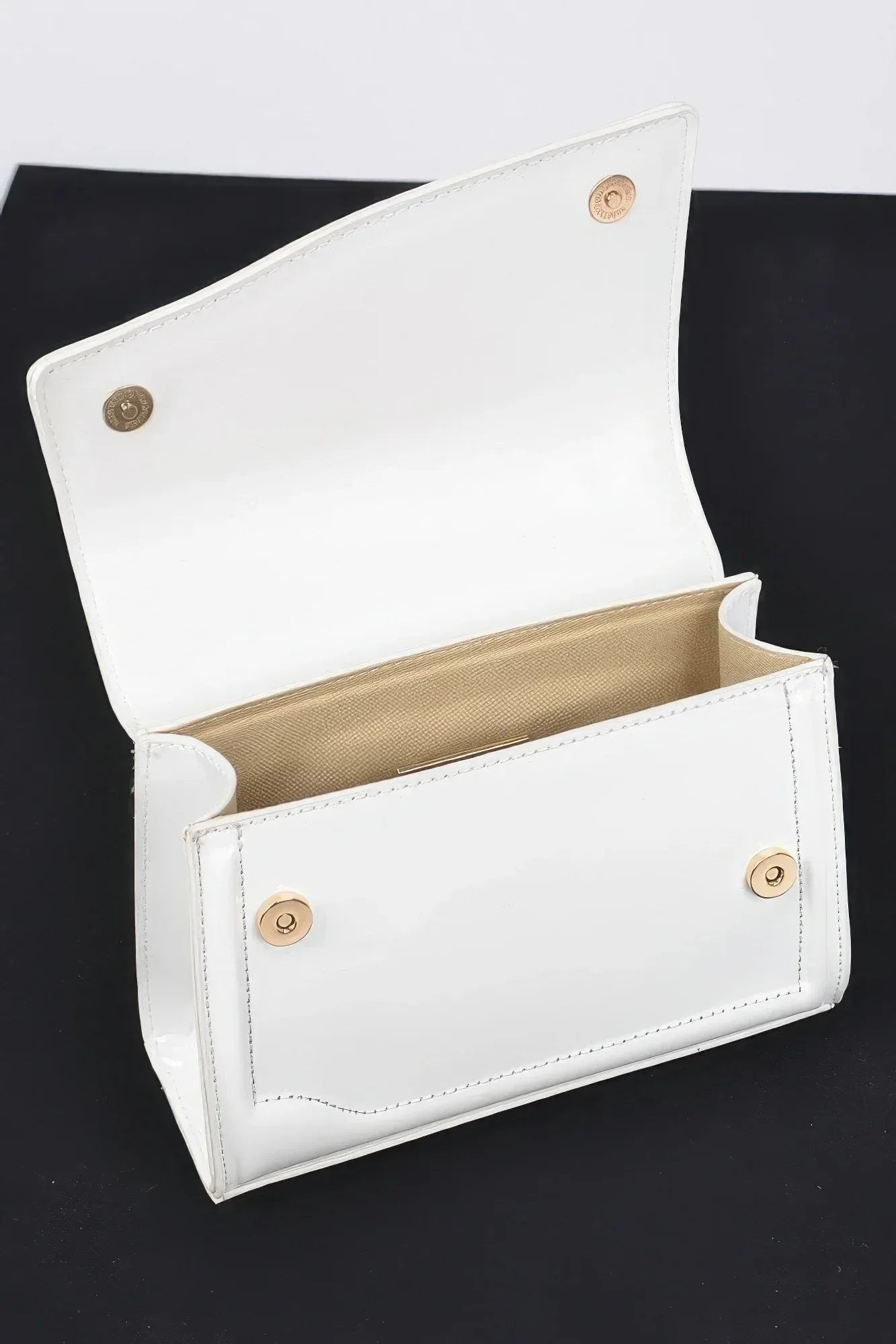 Enamel Faux Leather Top Handle Bag Secondary image