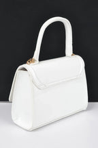 Enamel Faux Leather Top Handle Bag | Mixtshop LLC