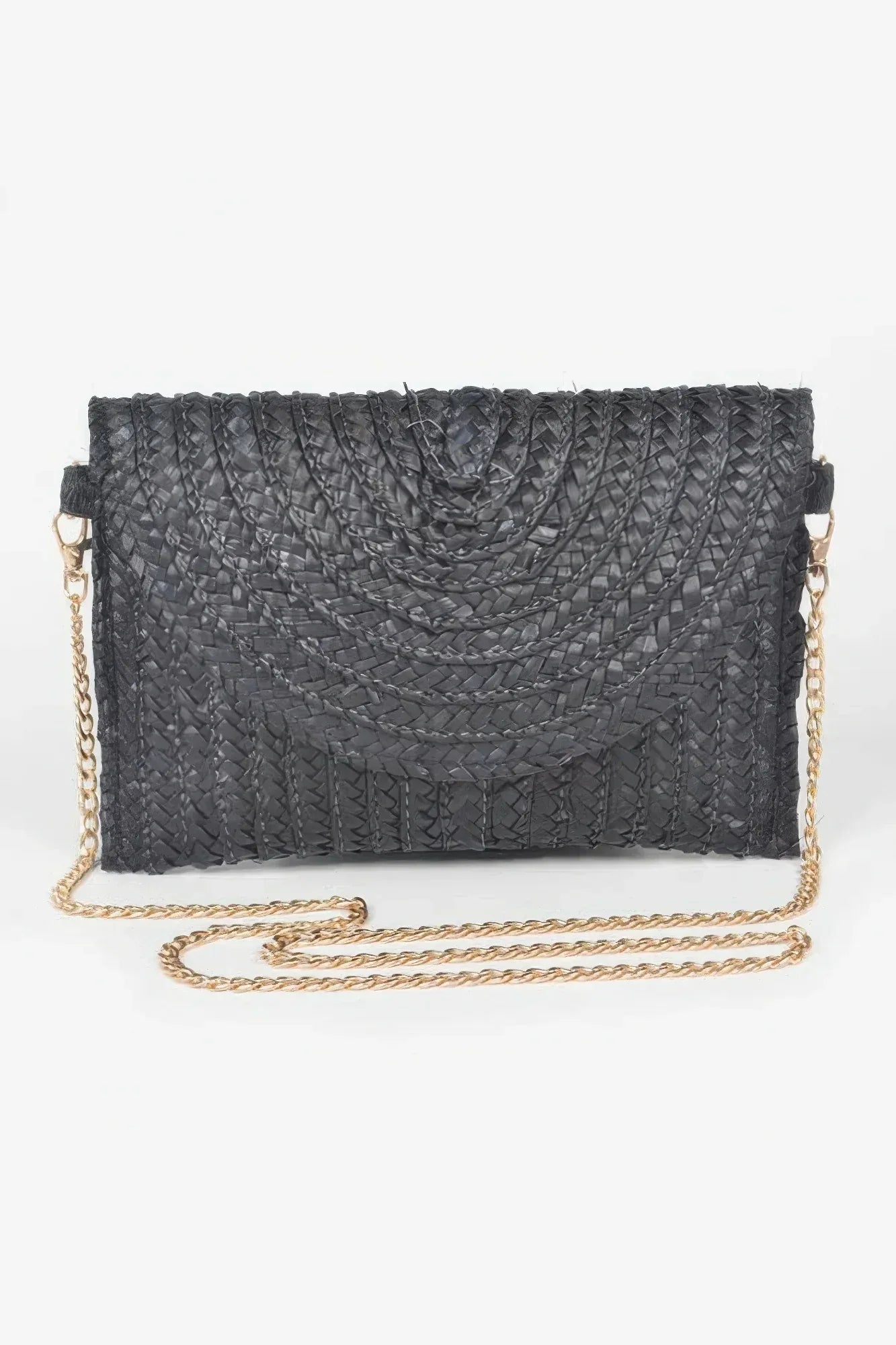 Straw Pom Pom Flap Bag | Mixtshop LLC Main image