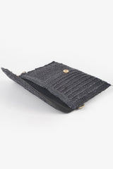 Straw Pom Pom Flap Bag | Mixtshop LLC
