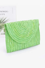 Straw Pom Pom Flap Bag | Mixtshop LLC