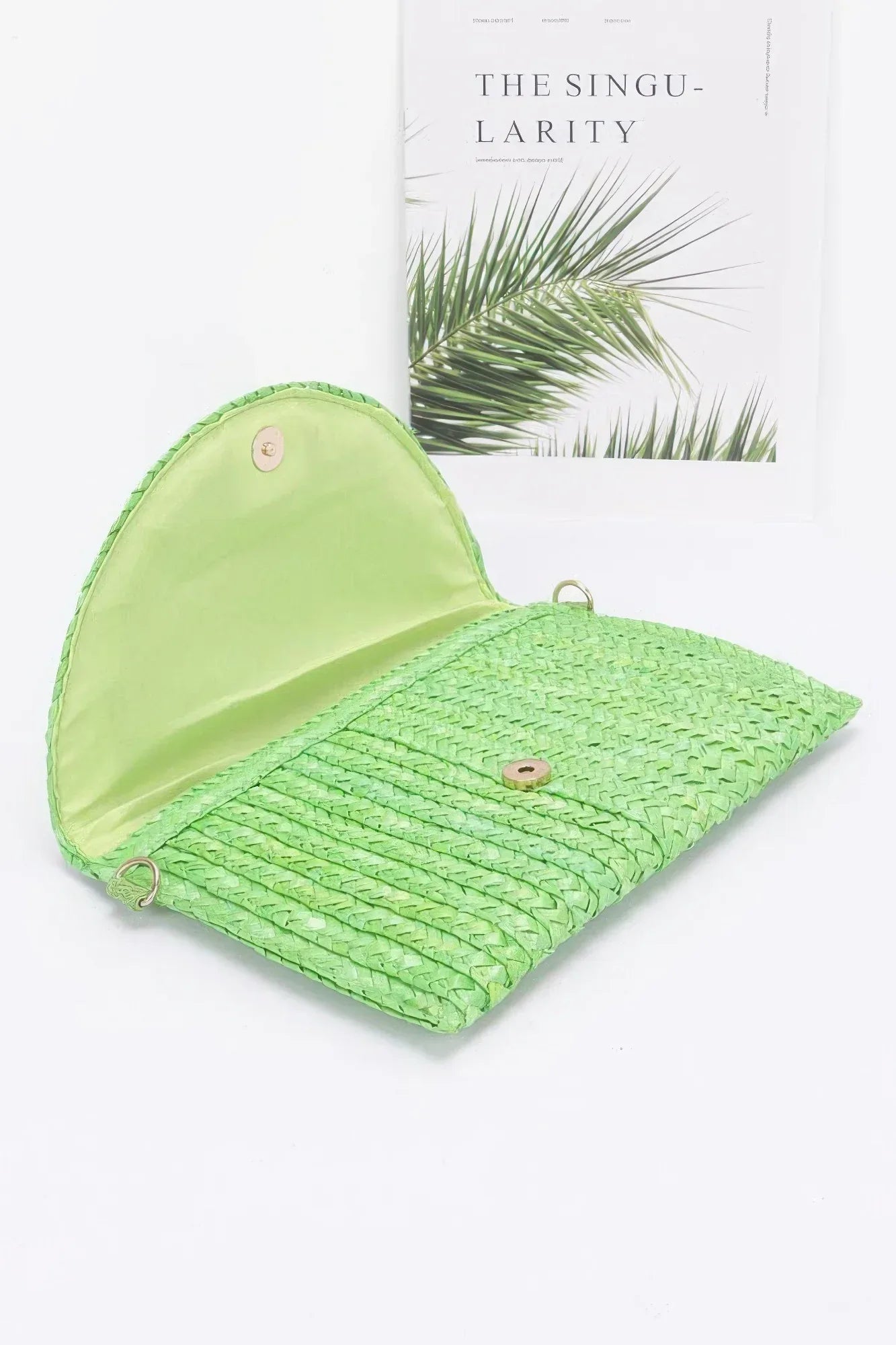 Straw Pom Pom Flap Bag | Mixtshop LLC