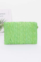 Straw Pom Pom Flap Bag | Mixtshop LLC