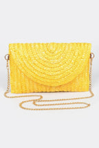 Straw Pom Pom Flap Bag | Mixtshop LLC
