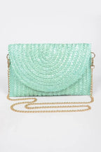 Straw Pom Pom Flap Bag | Mixtshop LLC