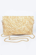 Straw Pom Pom Flap Bag | Mixtshop LLC