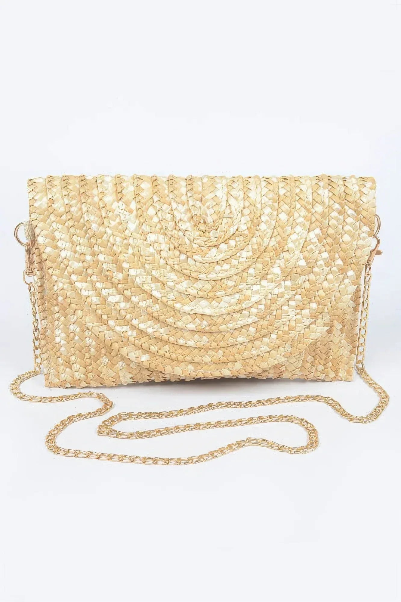 Straw Pom Pom Flap Bag | Mixtshop LLC