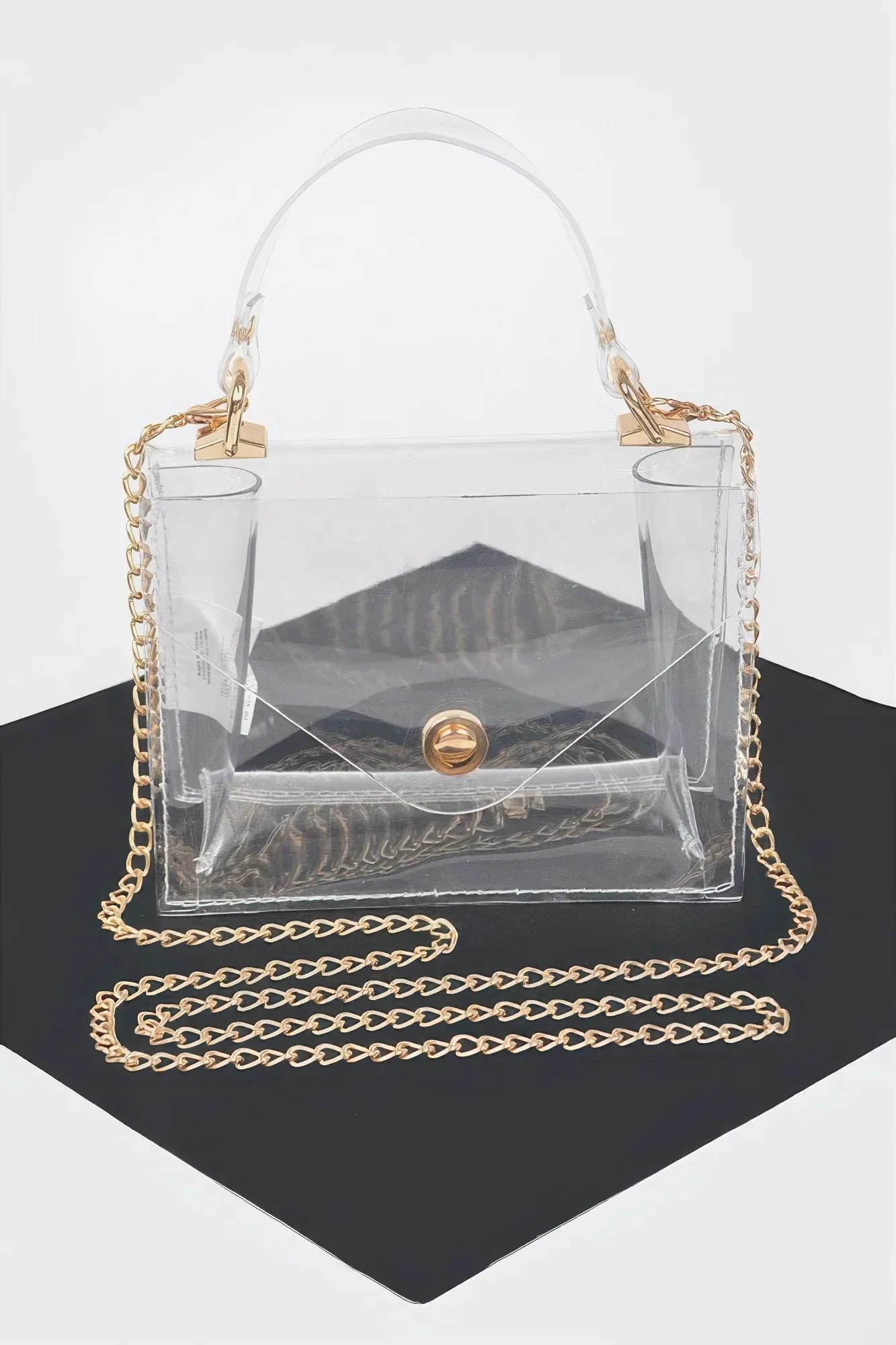 Clear Pvc Top Handle Crossbody Bag | Mixtshop LLC Main image