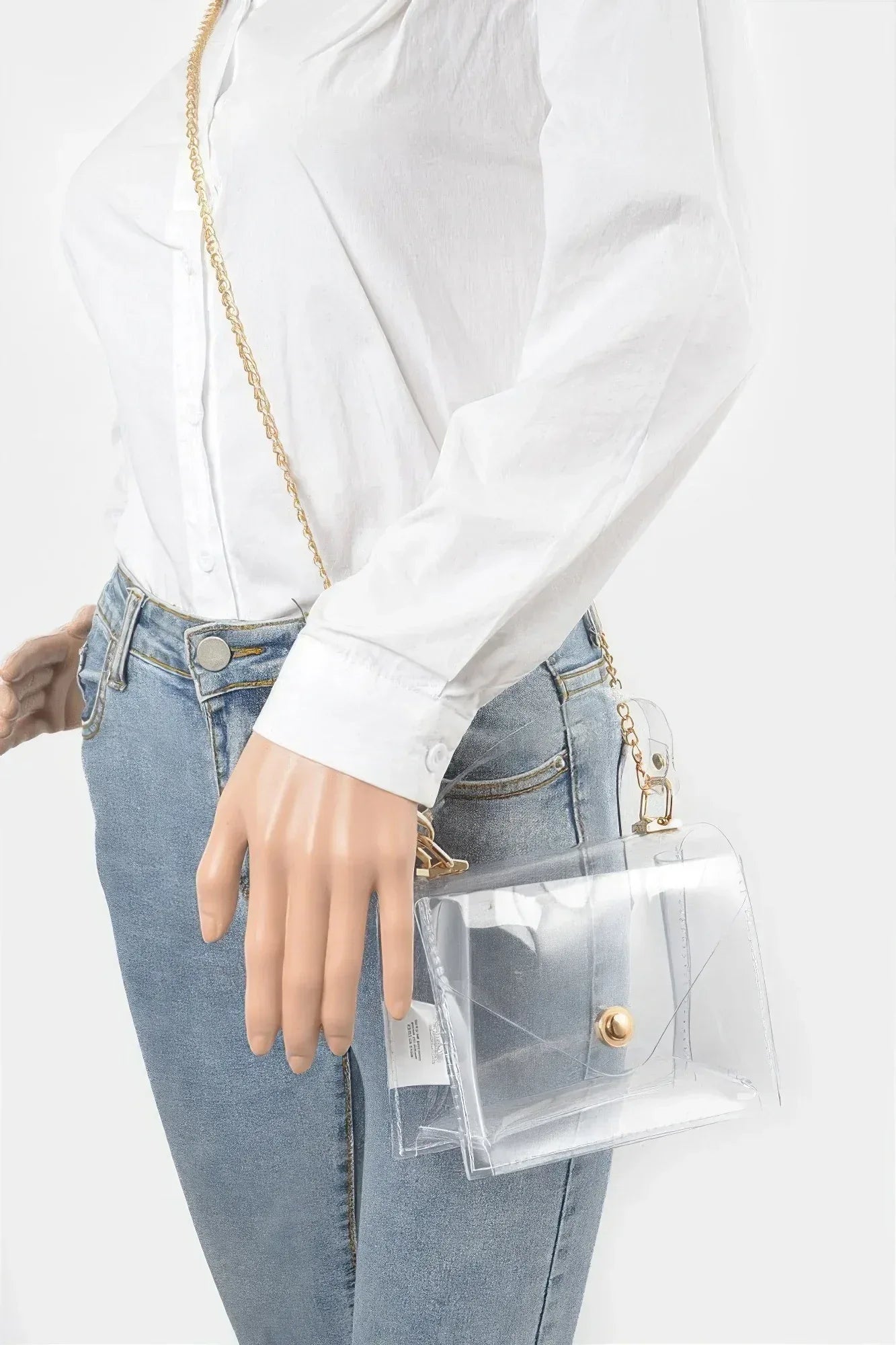 Clear Pvc Top Handle Crossbody Bag Secondary image
