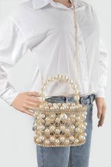 Faux Pearl Mesh Party Clutch | Mixtshop LLC