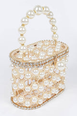 Faux Pearl Mesh Party Clutch | Mixtshop LLC
