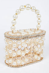 Faux Pearl Mesh Party Clutch | Mixtshop LLC
