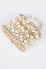 Faux Pearl Mesh Party Clutch | Mixtshop LLC