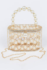 Faux Pearl Mesh Party Clutch | Mixtshop LLC