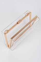Pearl Handle Transparent Frame Clutch | Mixtshop LLC