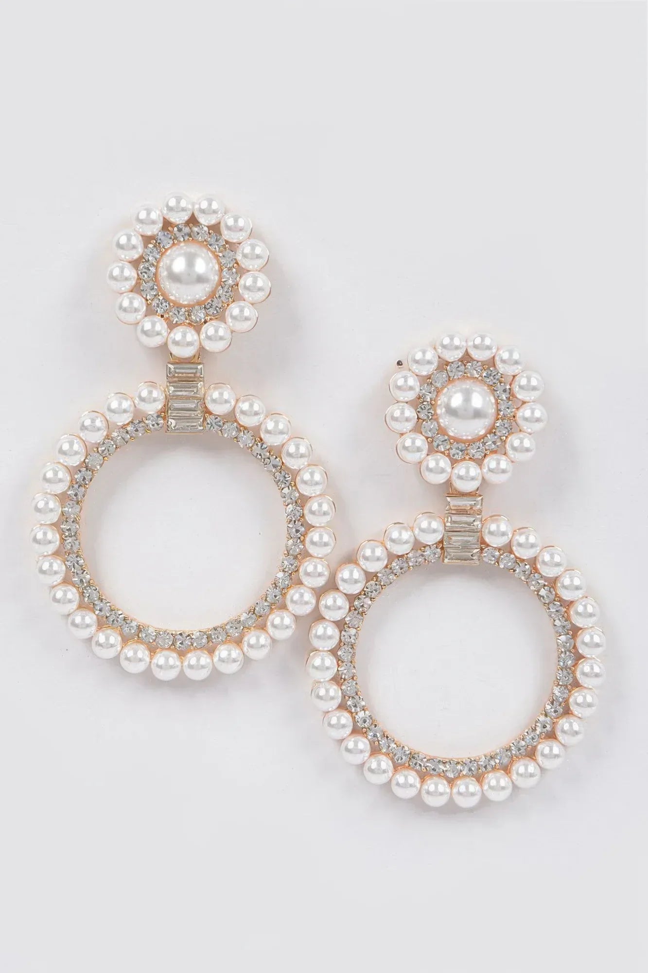 Faux Pearl&stone Dangle Earring | Mixtshop LLC Main image