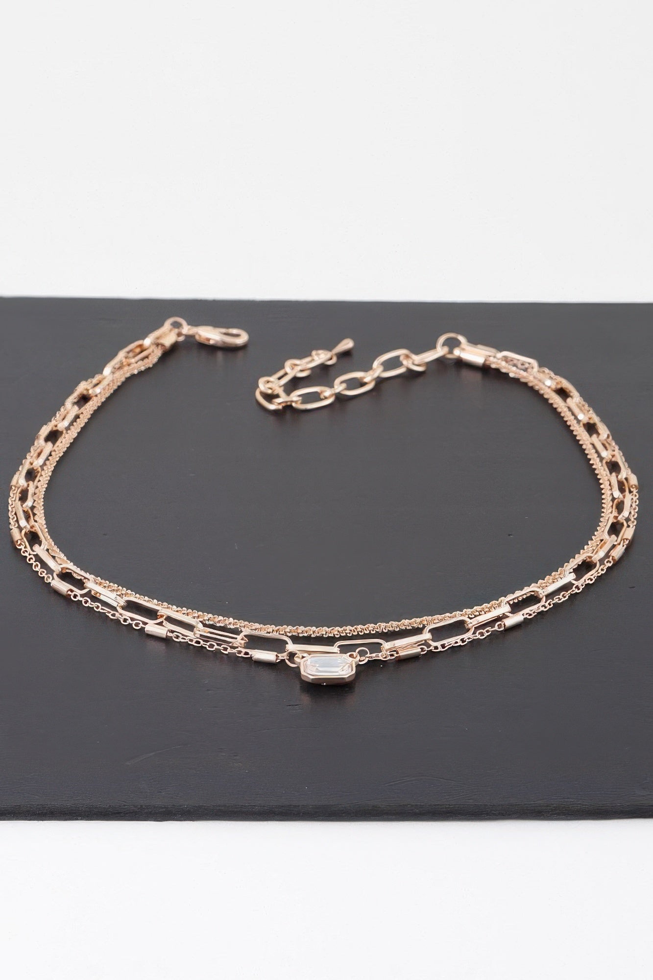 Triple Jeweled Choker Necklace | Mixtshop LLC