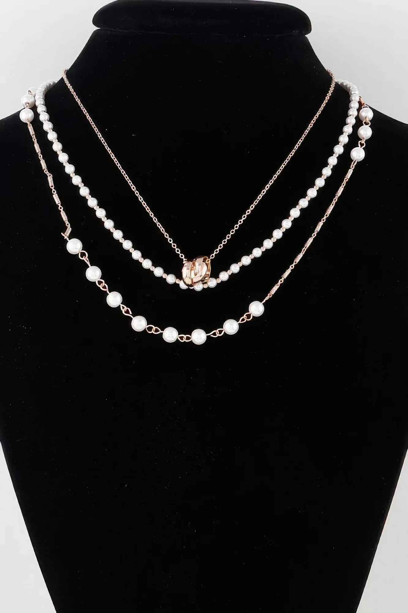 Triple Ring Beaded Necklace | Mixtshop LLC
