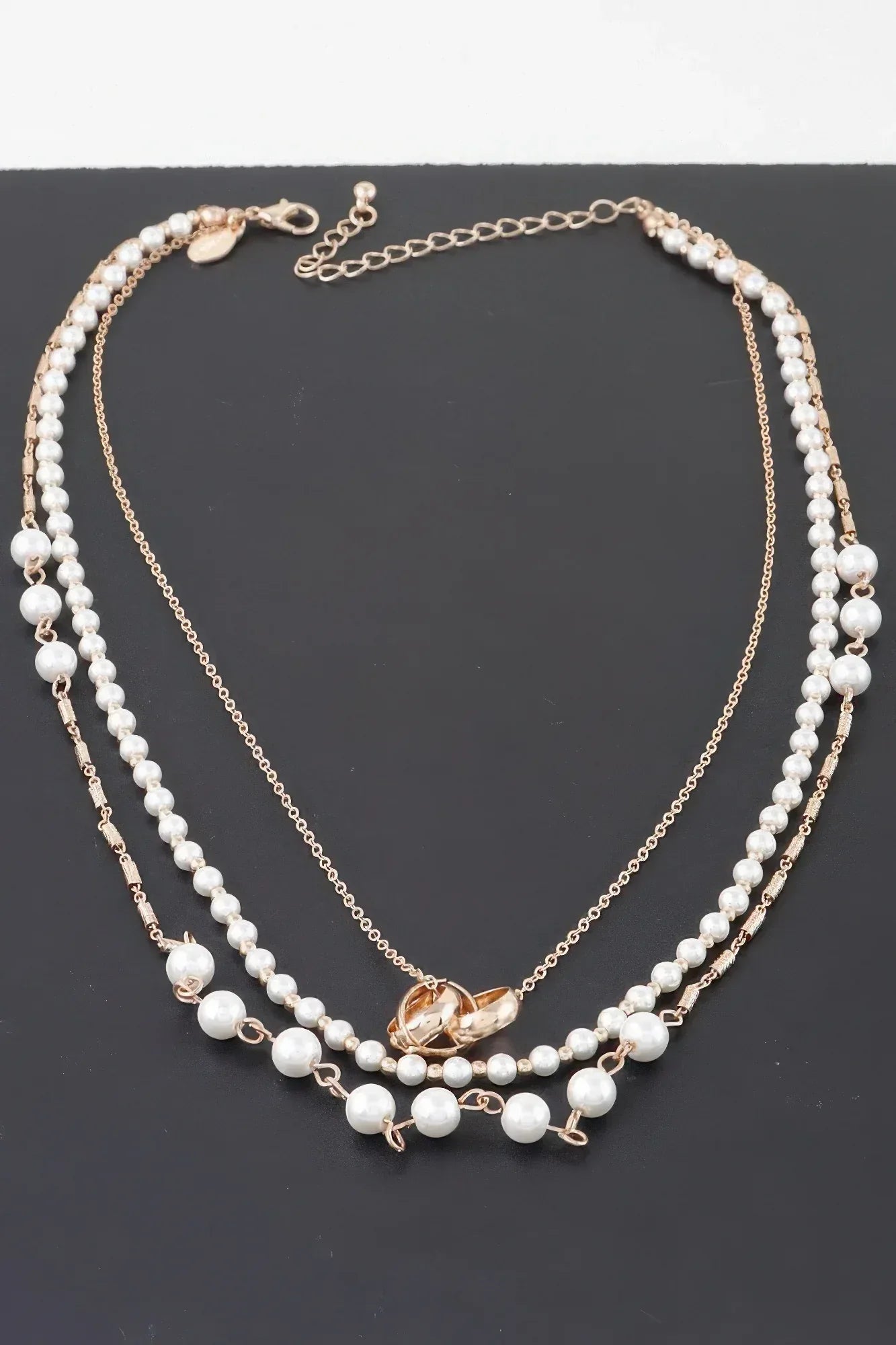 Triple Ring Beaded Necklace | Mixtshop LLC