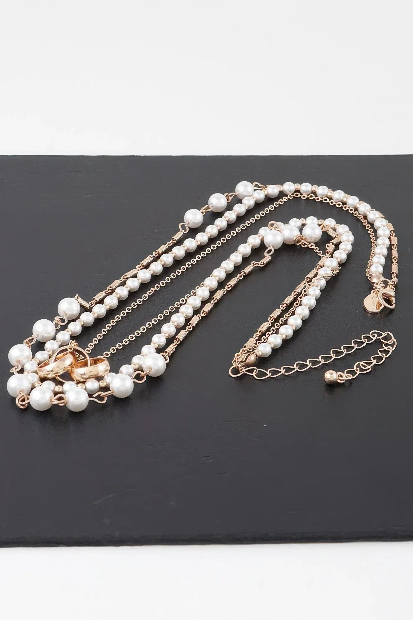 Triple Ring Beaded Necklace | Mixtshop LLC